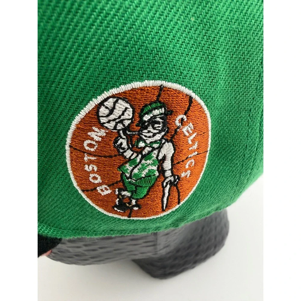 NBA Boston Celtics Youth Snapback Hat Green Black Script‎ Logo Adjustable Cap